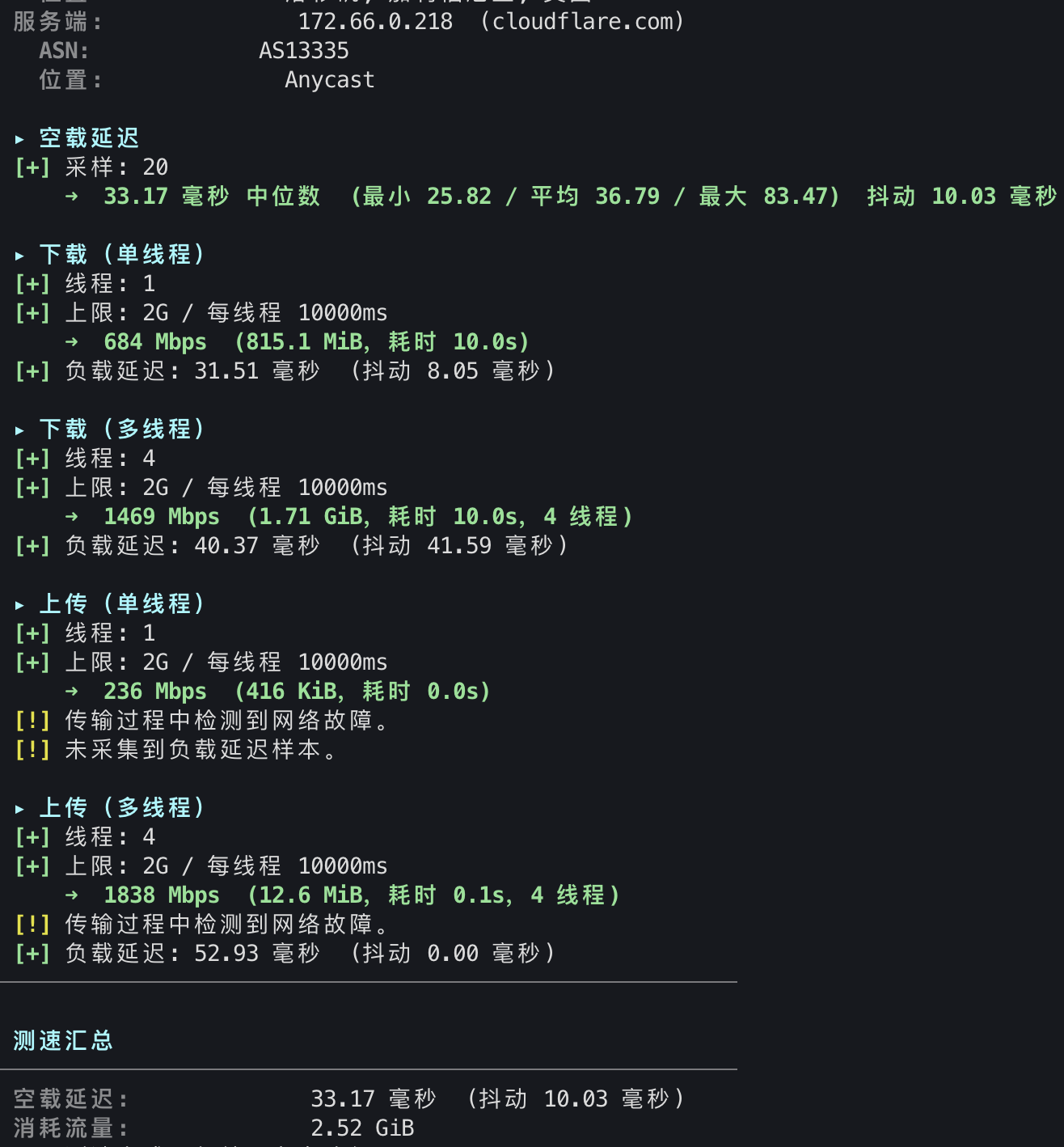 Cloudflare CDN 测速
