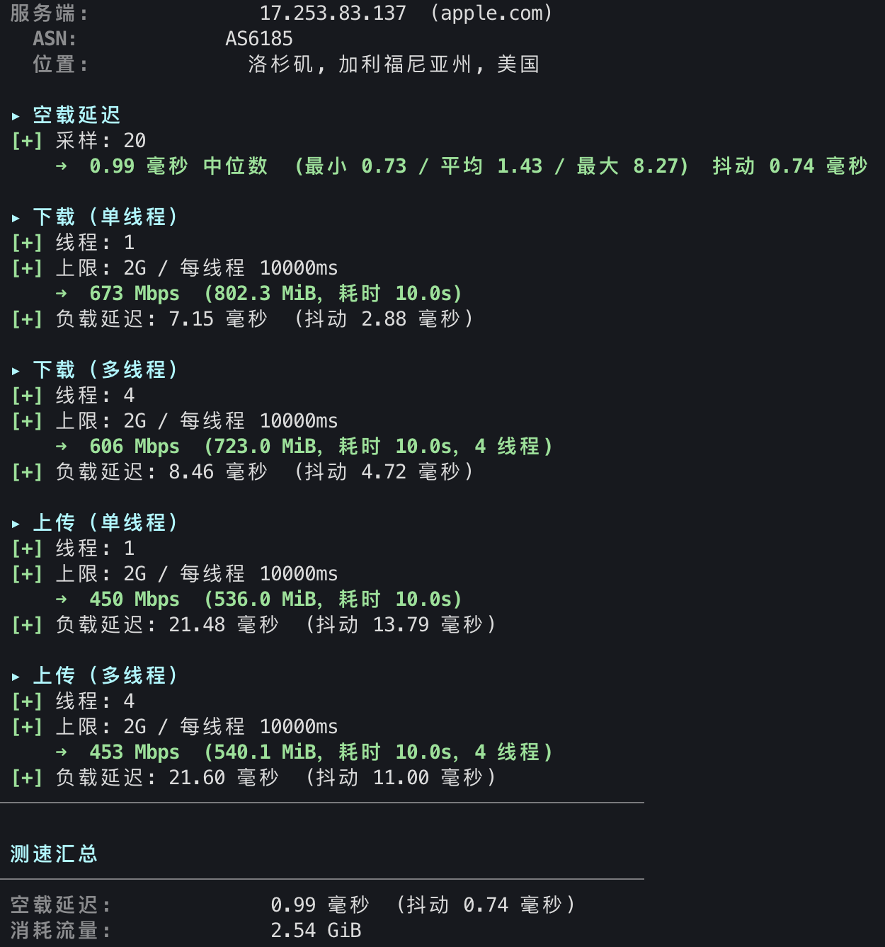 Apple CDN 测速
