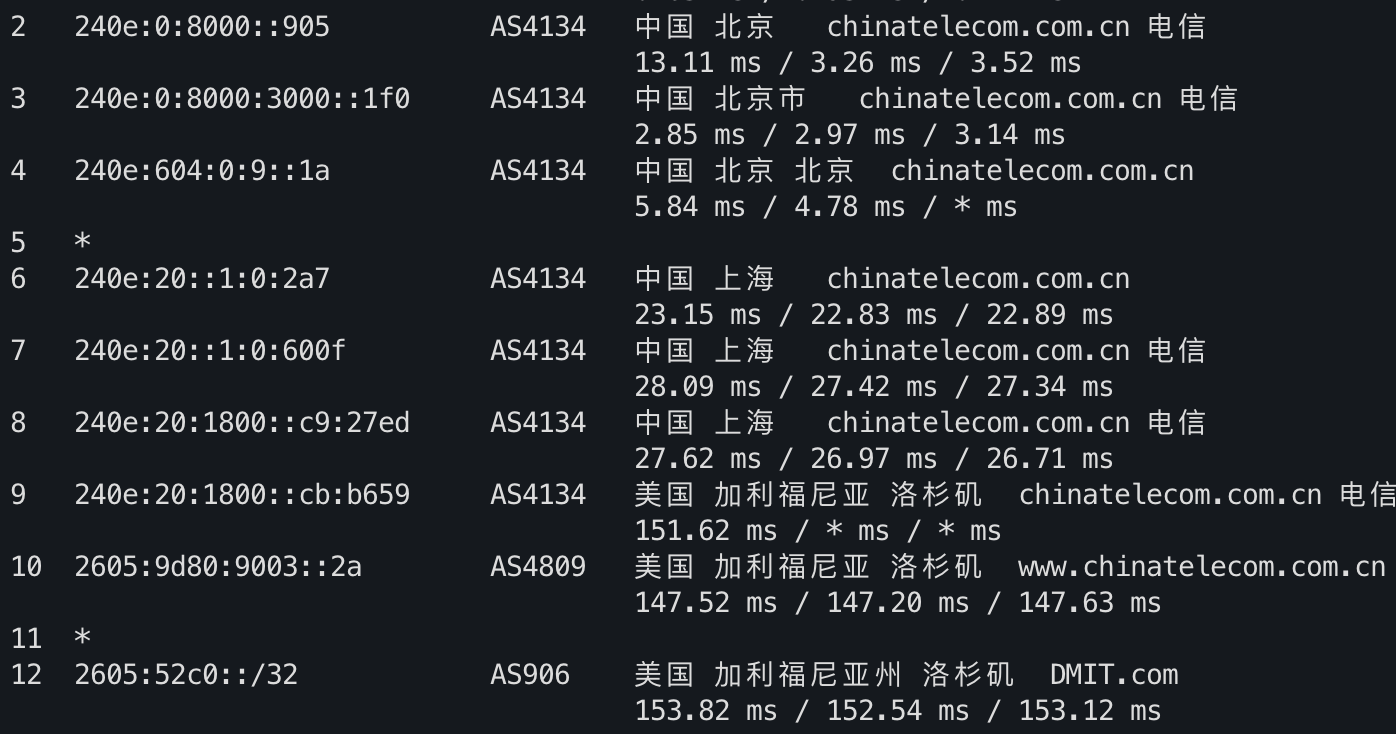 IPv6 去程路由 3