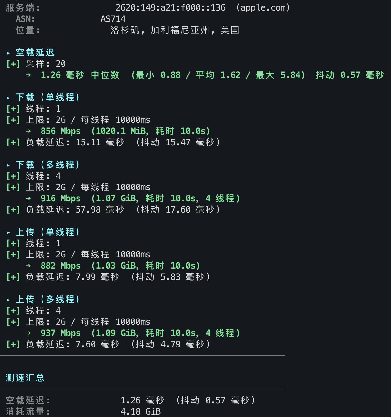Apple CDN 测速