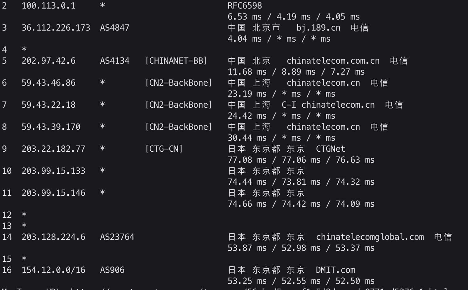 IPv4 去程路由 3