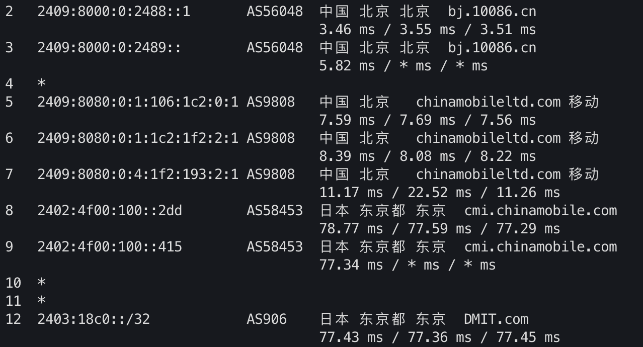IPv6 去程路由 3