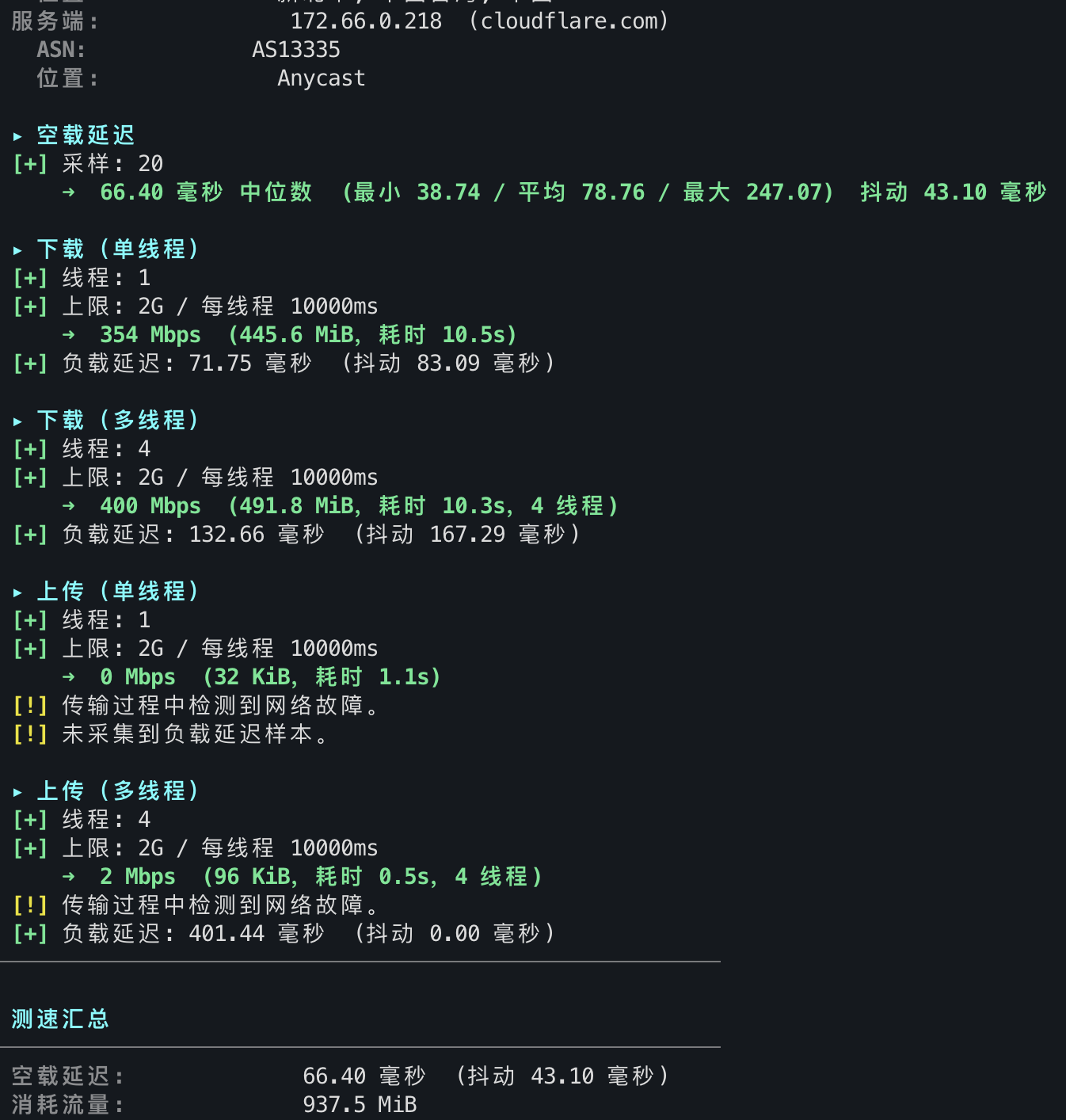 Cloudflare CDN 测速