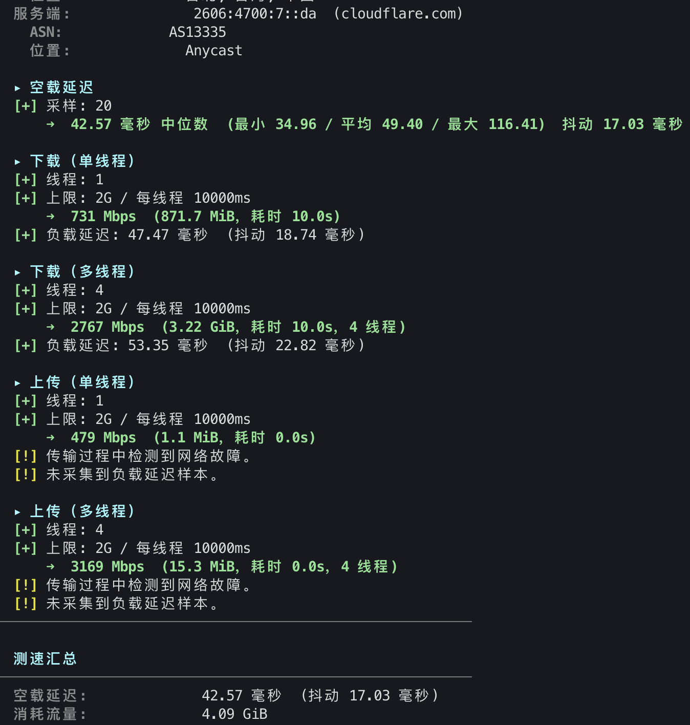 Cloudflare CDN 测速