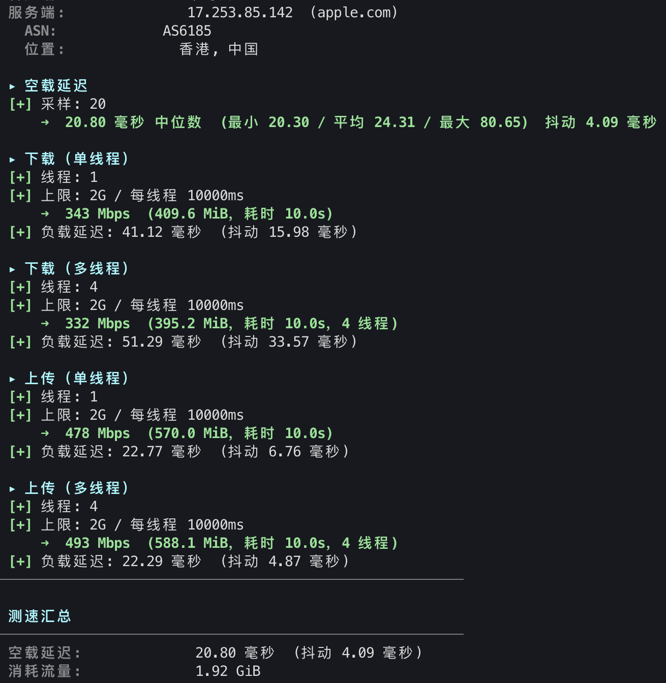 Apple CDN 测速