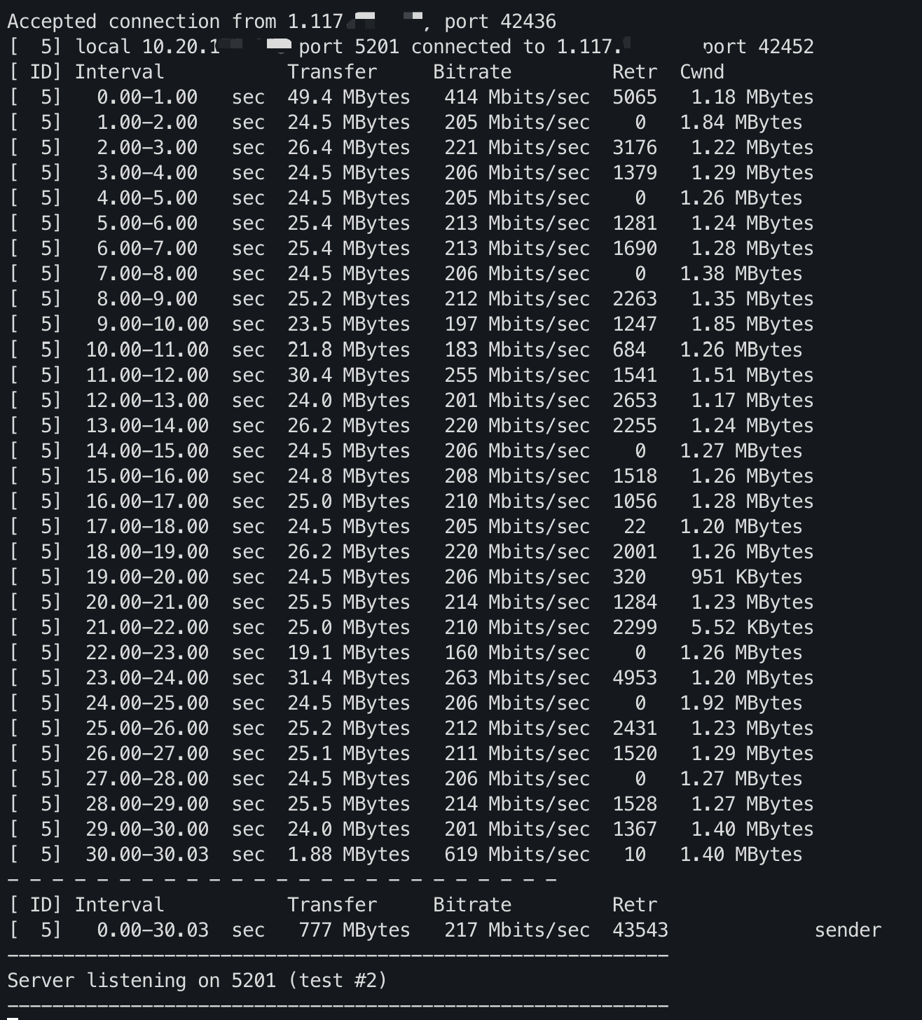 腾讯云上海晚高峰测速