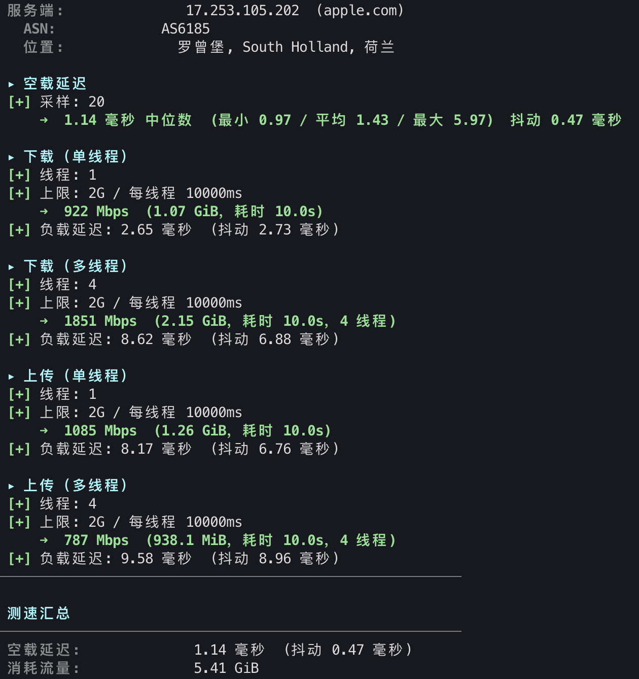 Apple CDN 测速