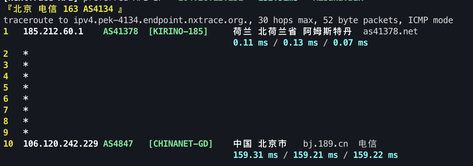 IPv4 回程 ICMP 3