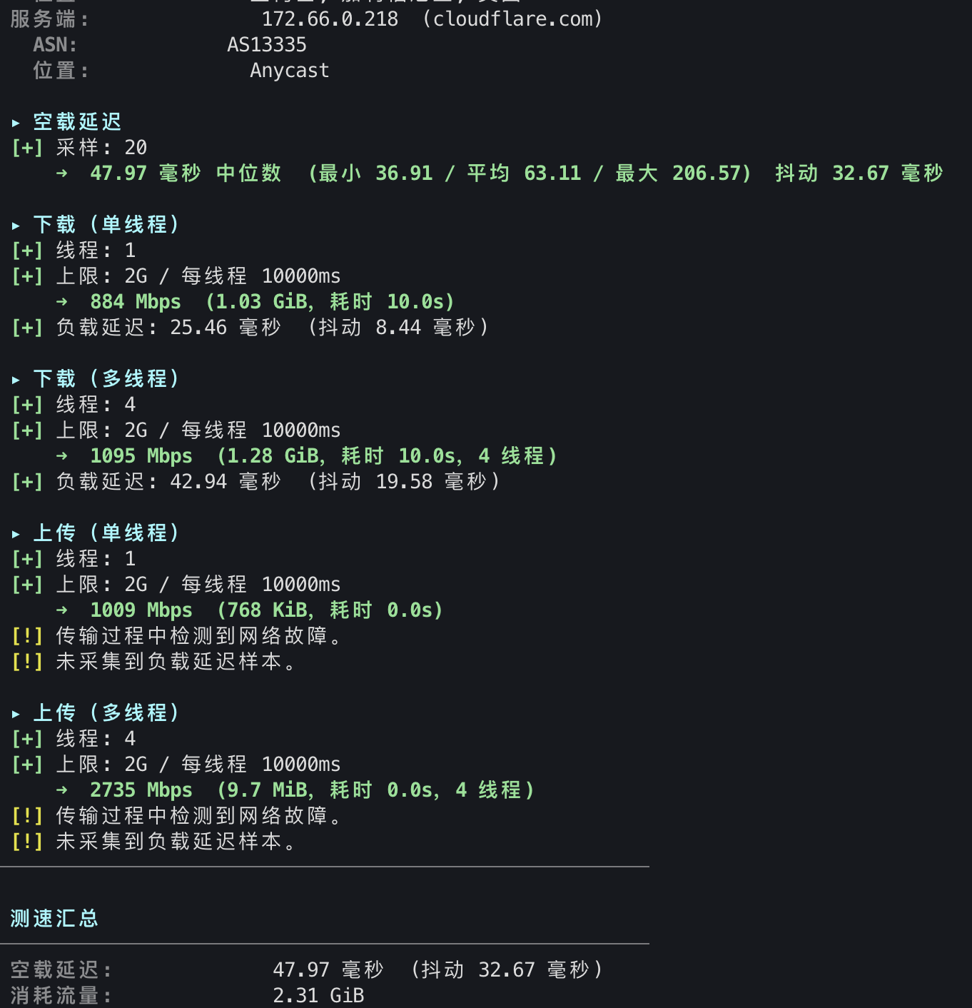 Cloudflare CDN 测速