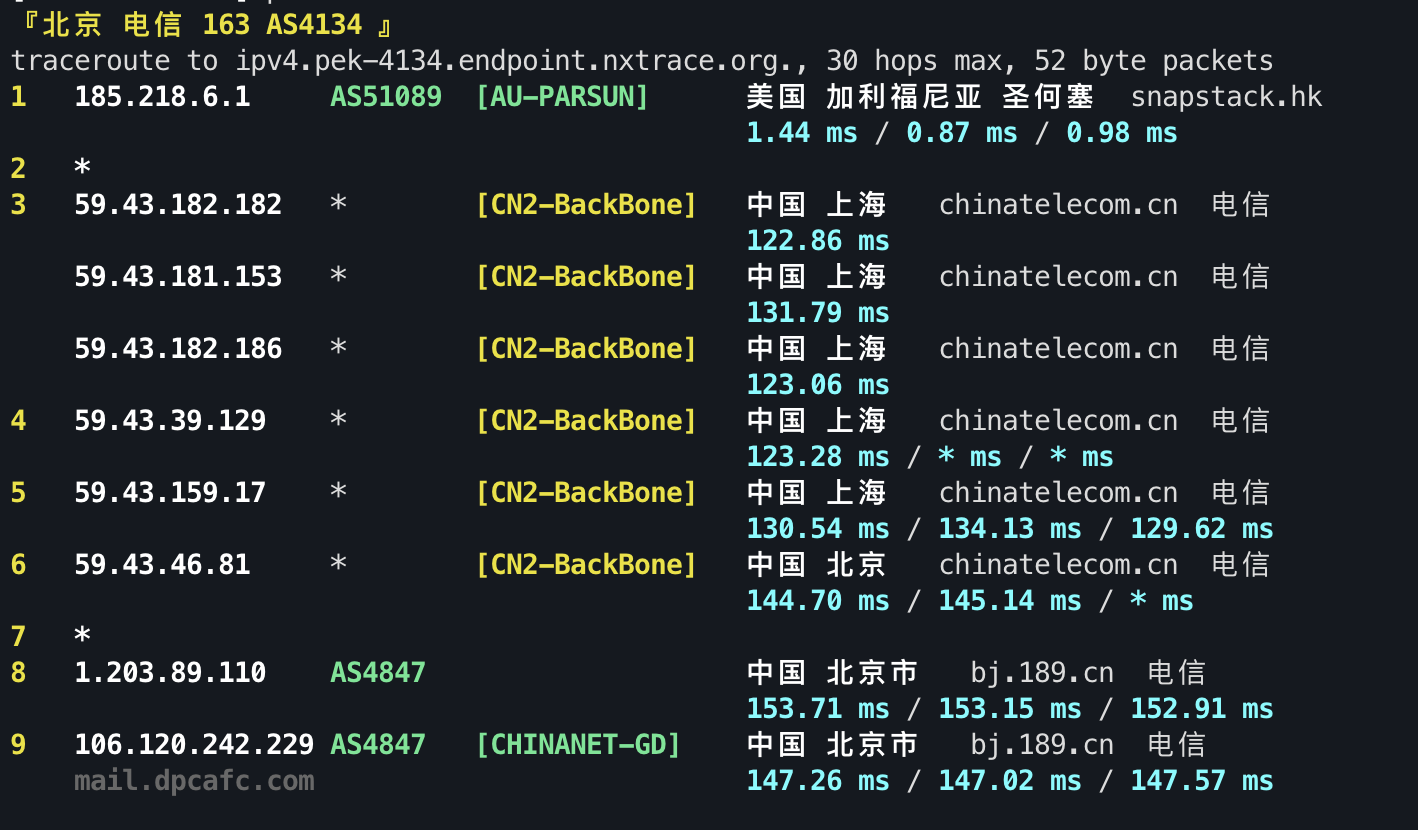 IPv4 回程 TCP 3