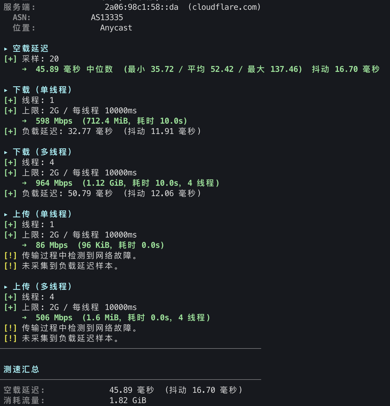 Cloudflare CDN 测速